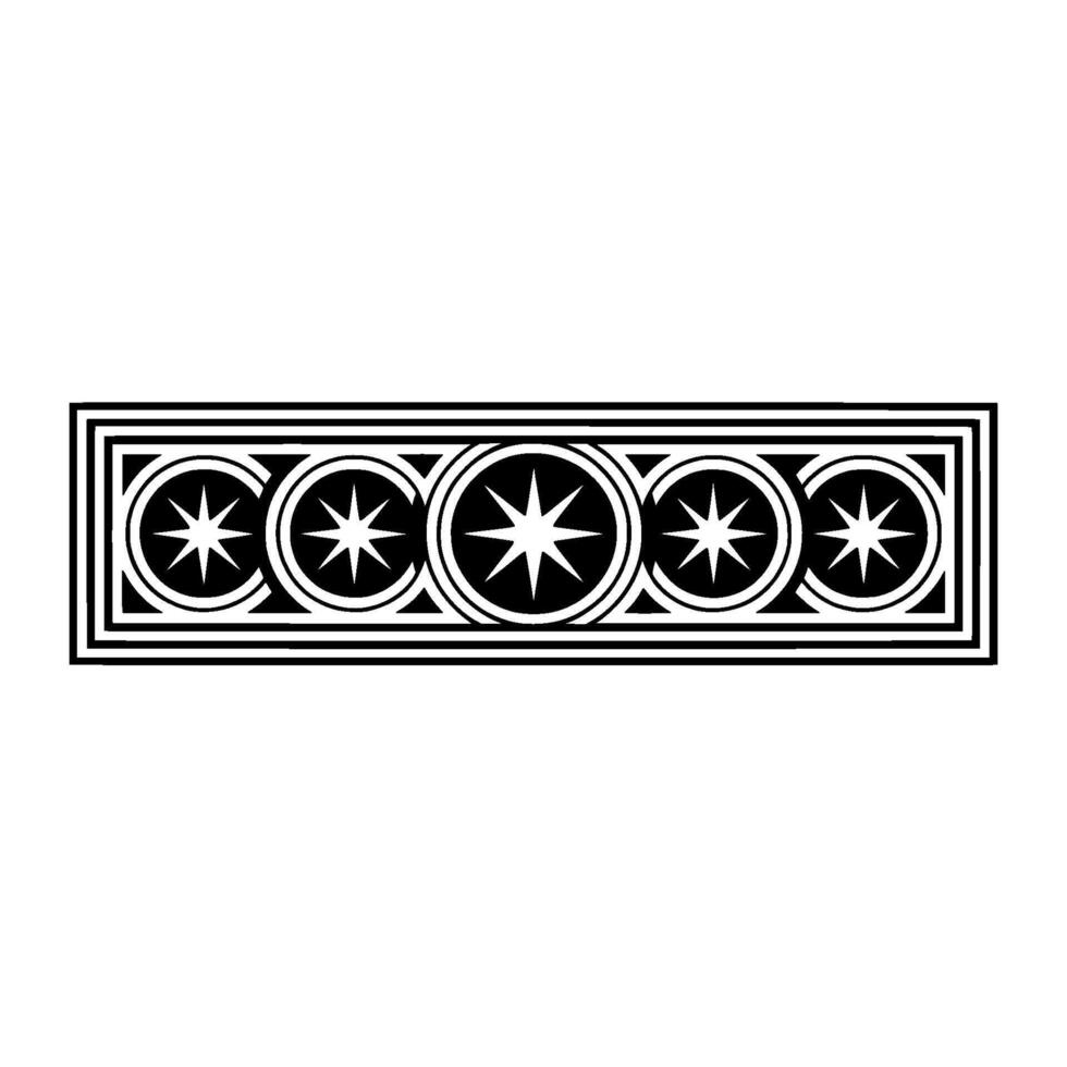 Geometric Starburst Border, Vintage , Minimalist Aesthetic vector