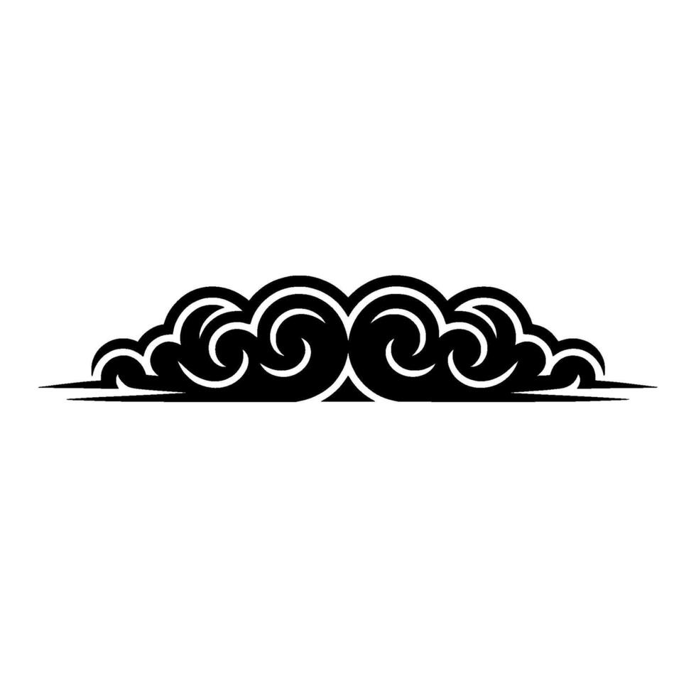 Intricate Tribal Wave Border, Elegant Element vector