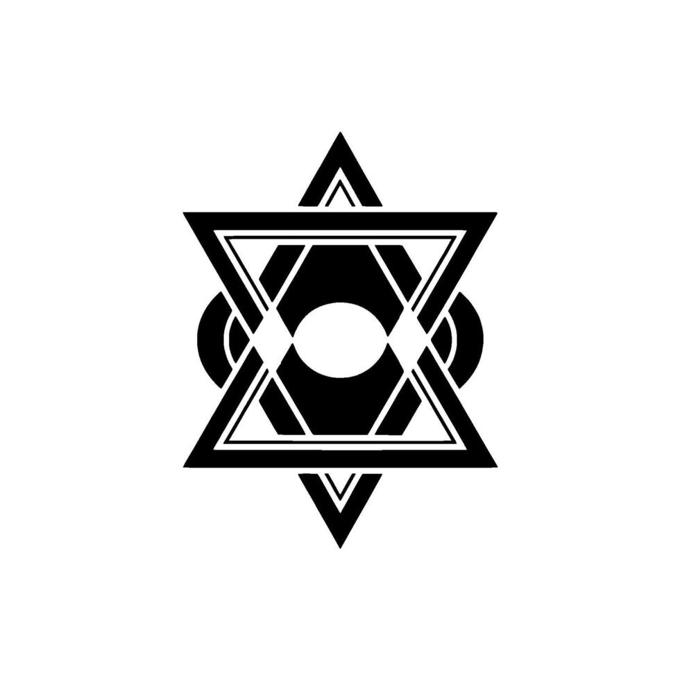 Geometric Starburst, Modern Abstract Emblem - Geometry vector