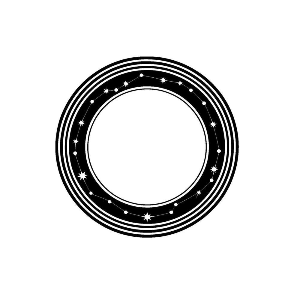 Celestial Circle Minimalist Starry Constellation, Stars vector