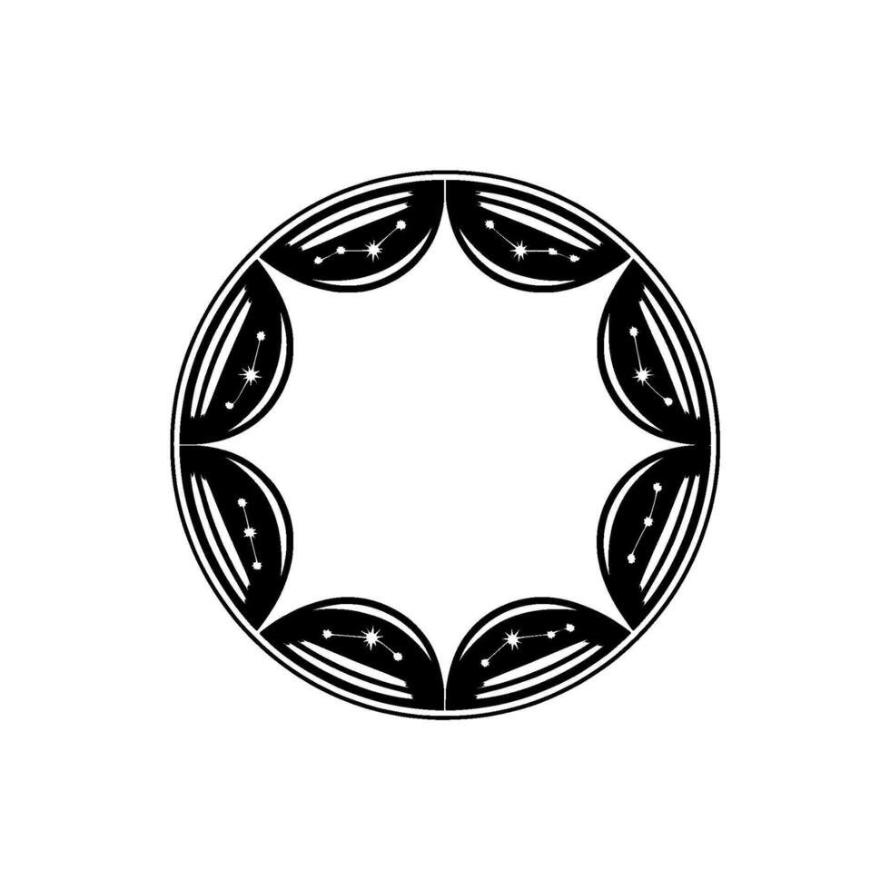 Celestial Emblem Geometric Starburst vector