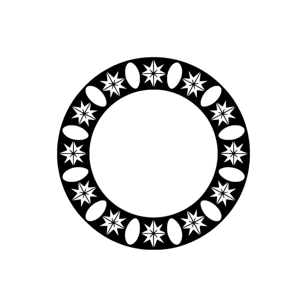 Geometric Starburst Circle, Minimalist vector