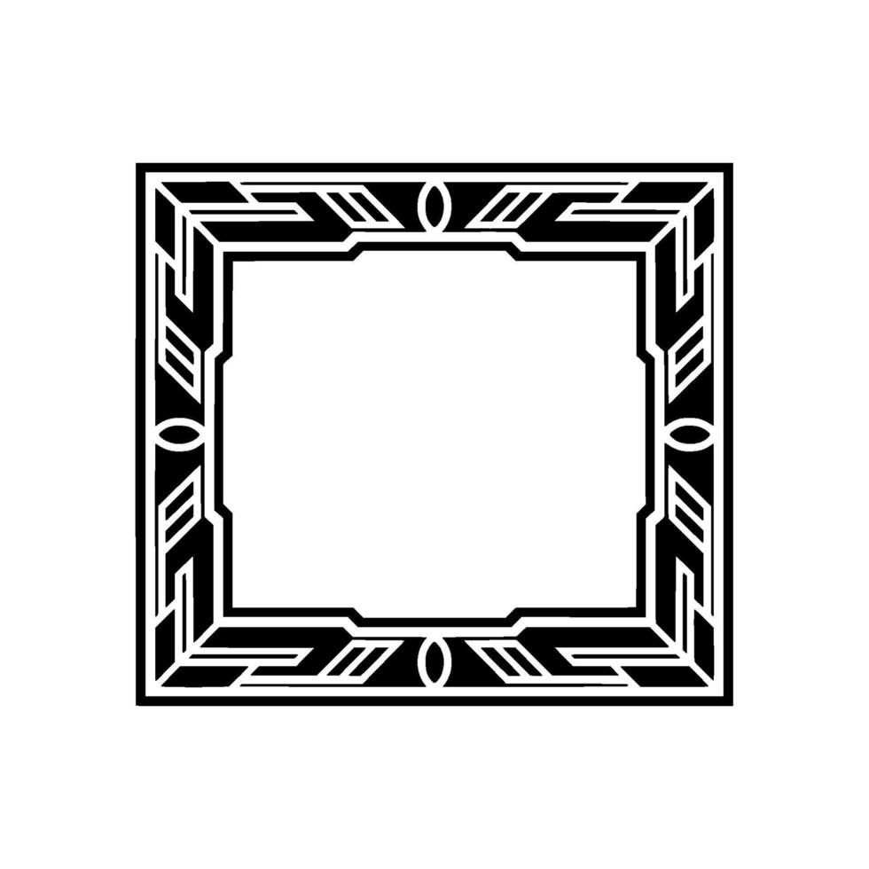 Geometric Deco Frame, Minimalist , Blank Canvas, Vintage vector