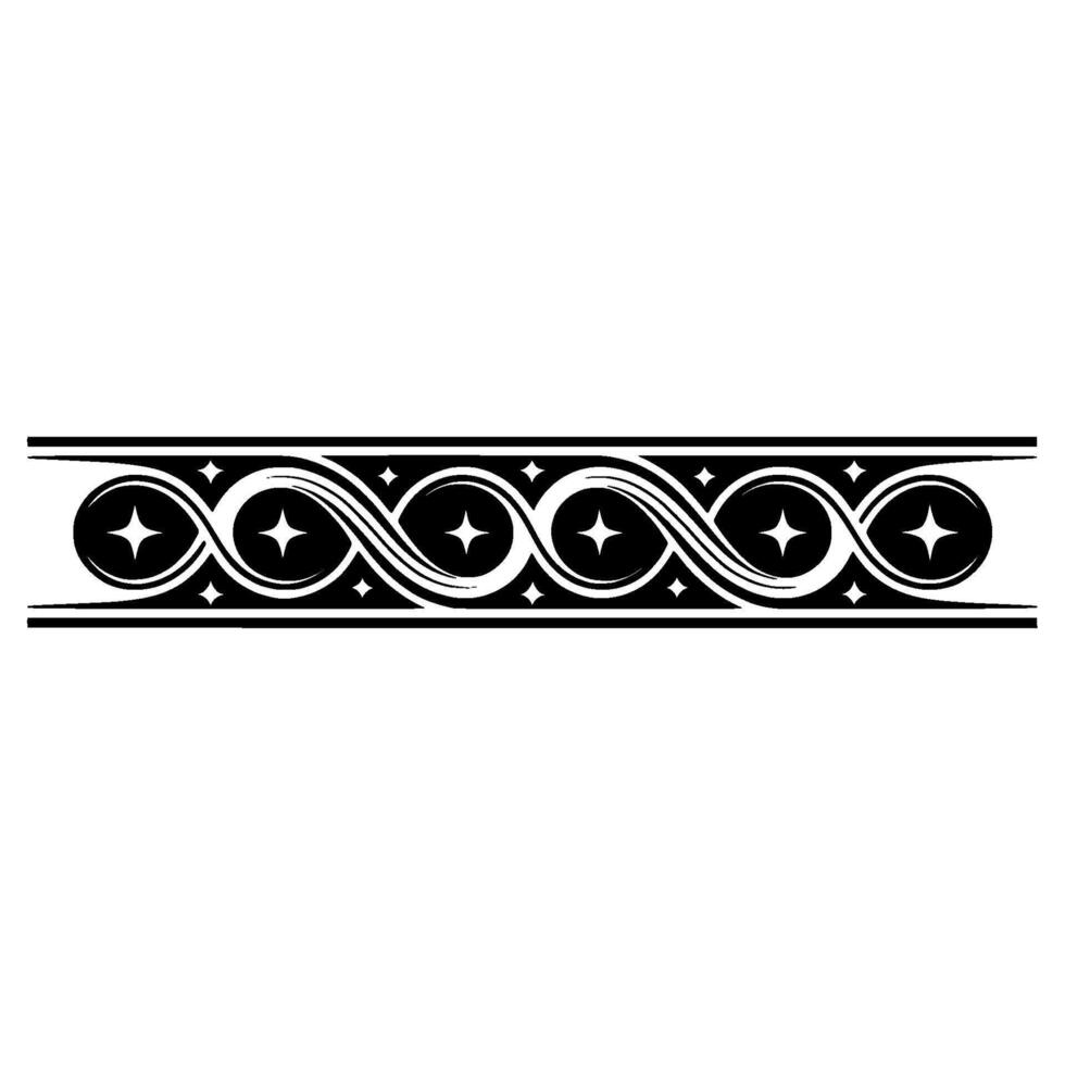 Ornate Black Border, Vintage Decorative Element vector
