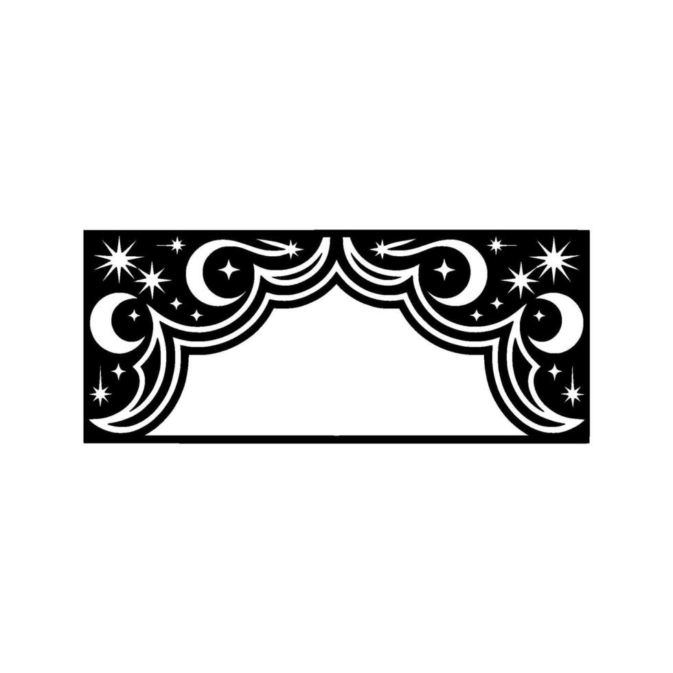 Celestial Archway Night Sky Silhouette vector