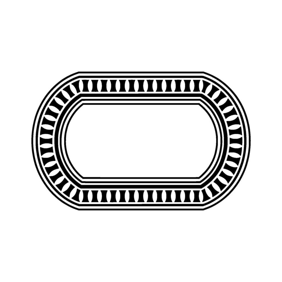 Elegant Oval Frame, Minimalist , Geometric Pattern vector