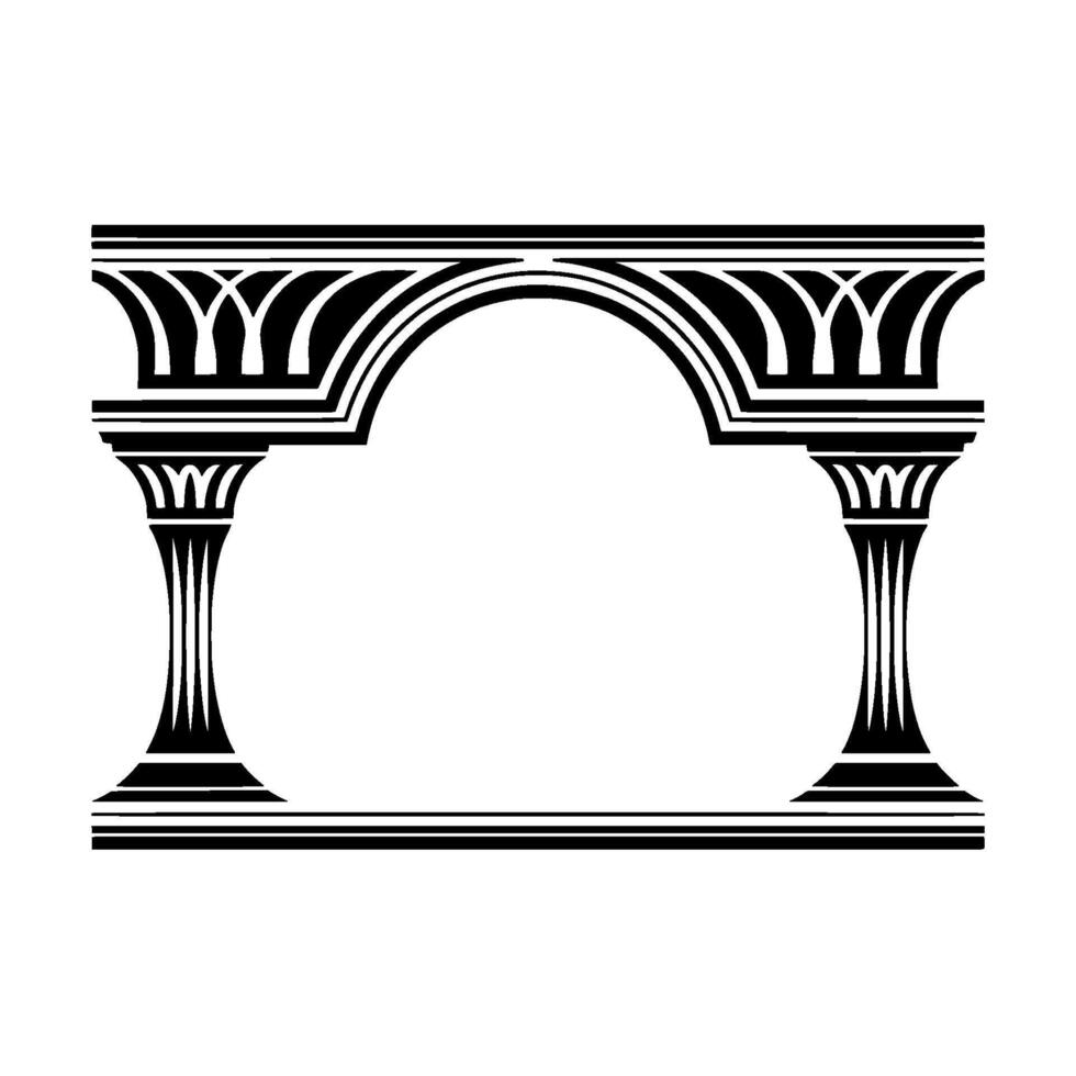 Geometric Archway, Classical ,Minimalist Ornamentation vector