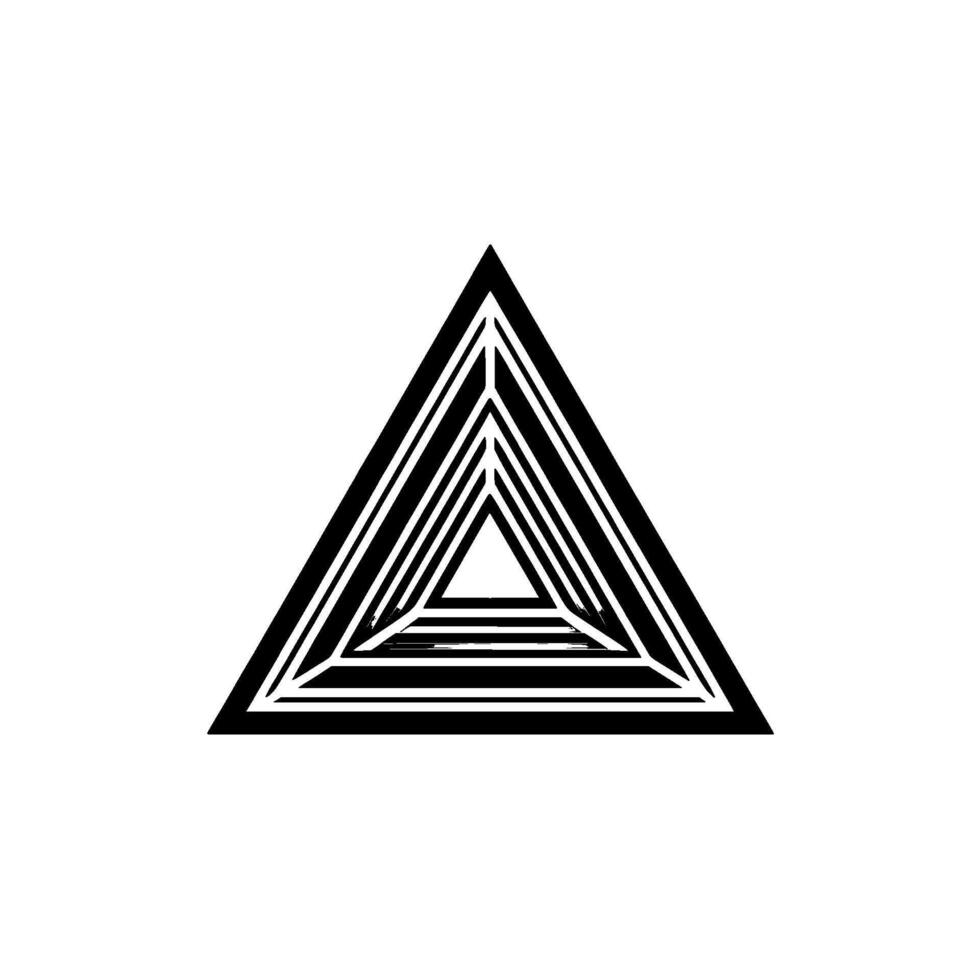 Layered Geometric Triangle, Minimalist vector