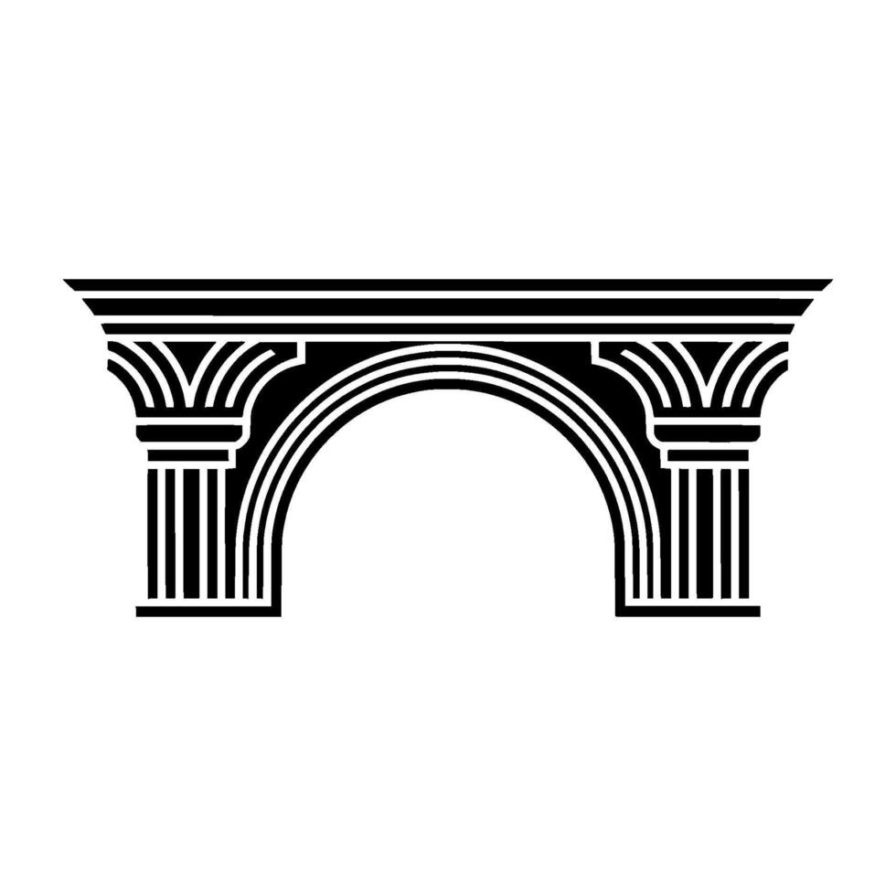Geometric Archway, Classic , Minimalist Illustration vector