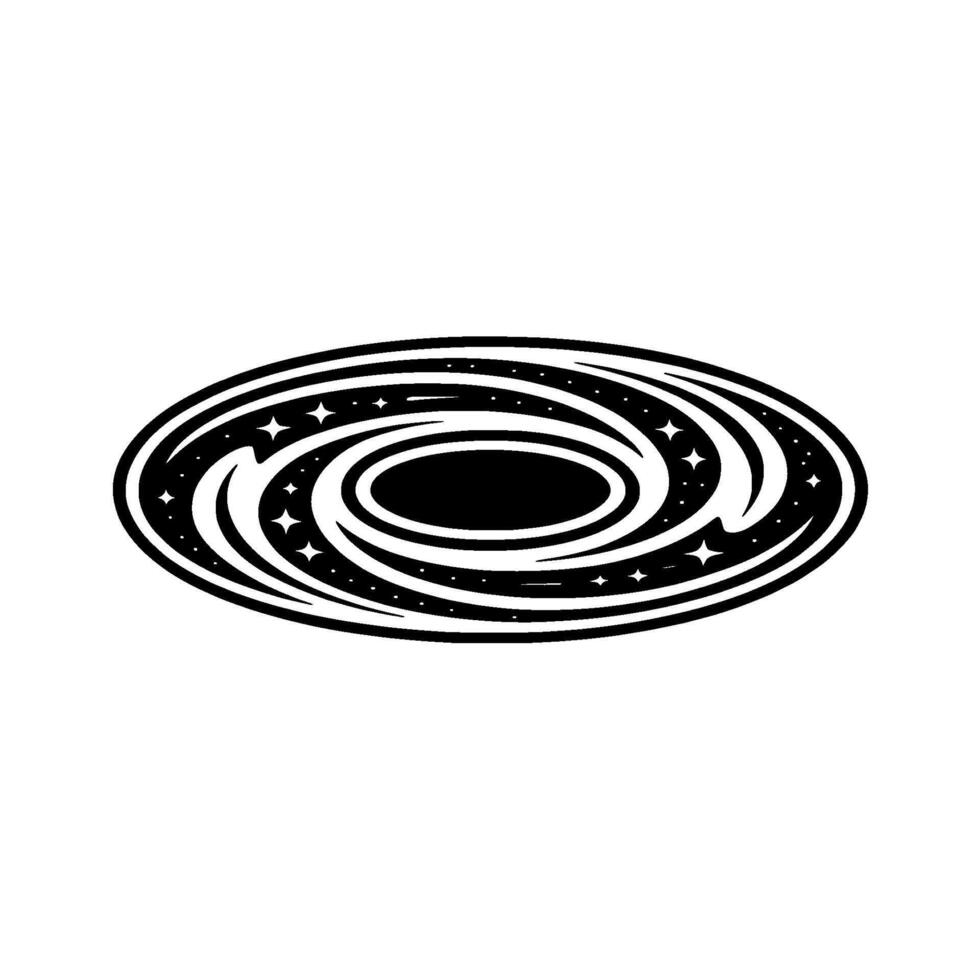 Cosmic Spiral Galaxy, Retro Illustration vector