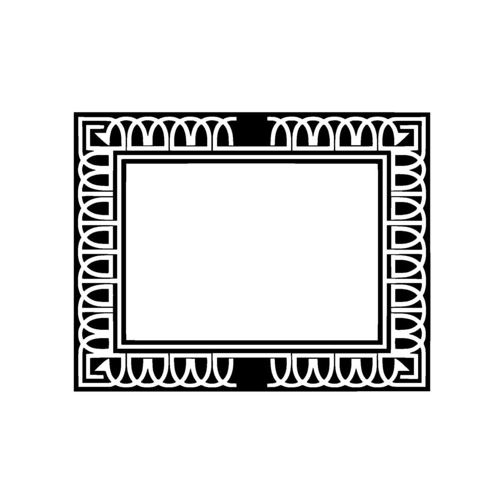 Geometric Frame, Art Deco Border, Minimalist, Symmetrical vector