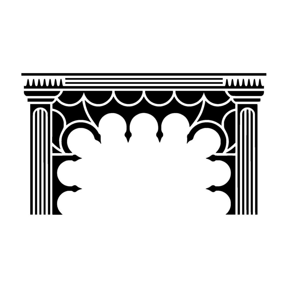 Geometric Archway, Minimalist , Architectural Motif, Ornamentation vector