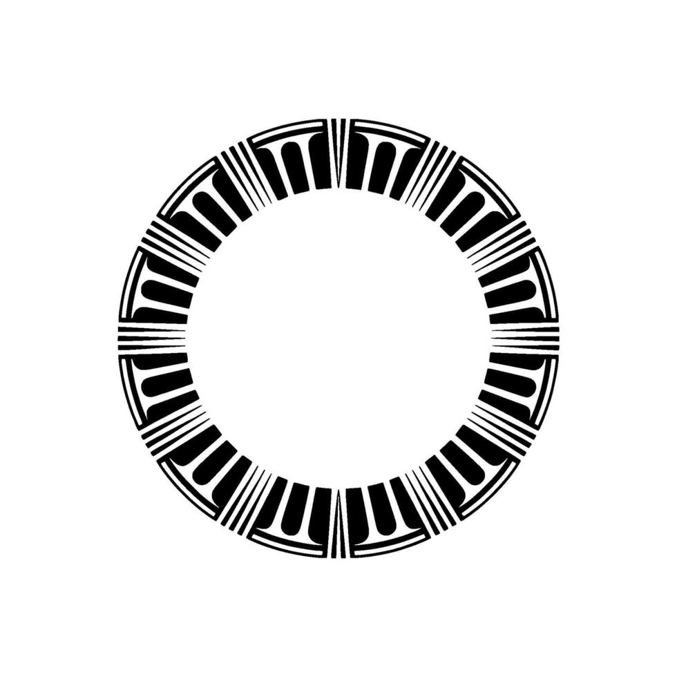 Geometric Circle Frame, Minimalist , Modern Abstract, Outline vector