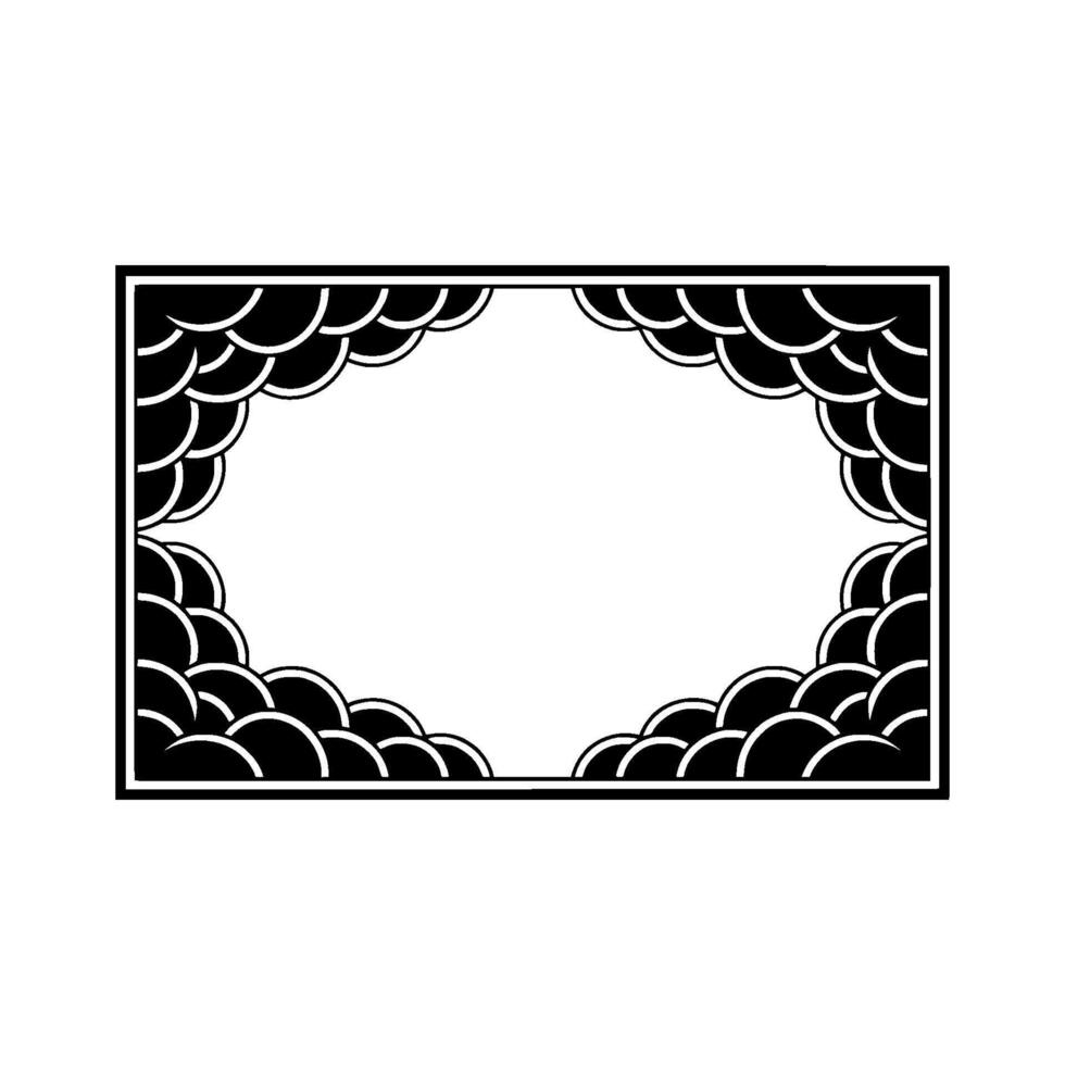 Minimalist Wave Frame, Geometric , Modern Abstract vector