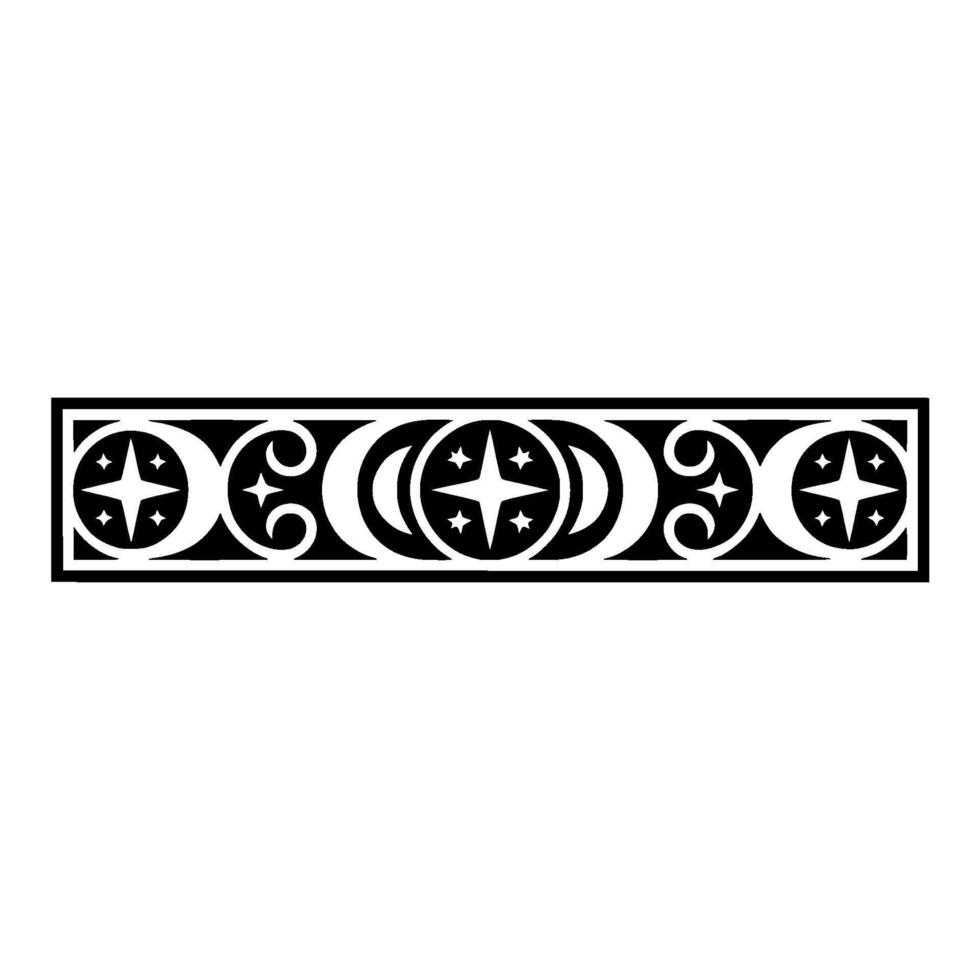 Ornate Black Border, Medieval Decorative Element vector