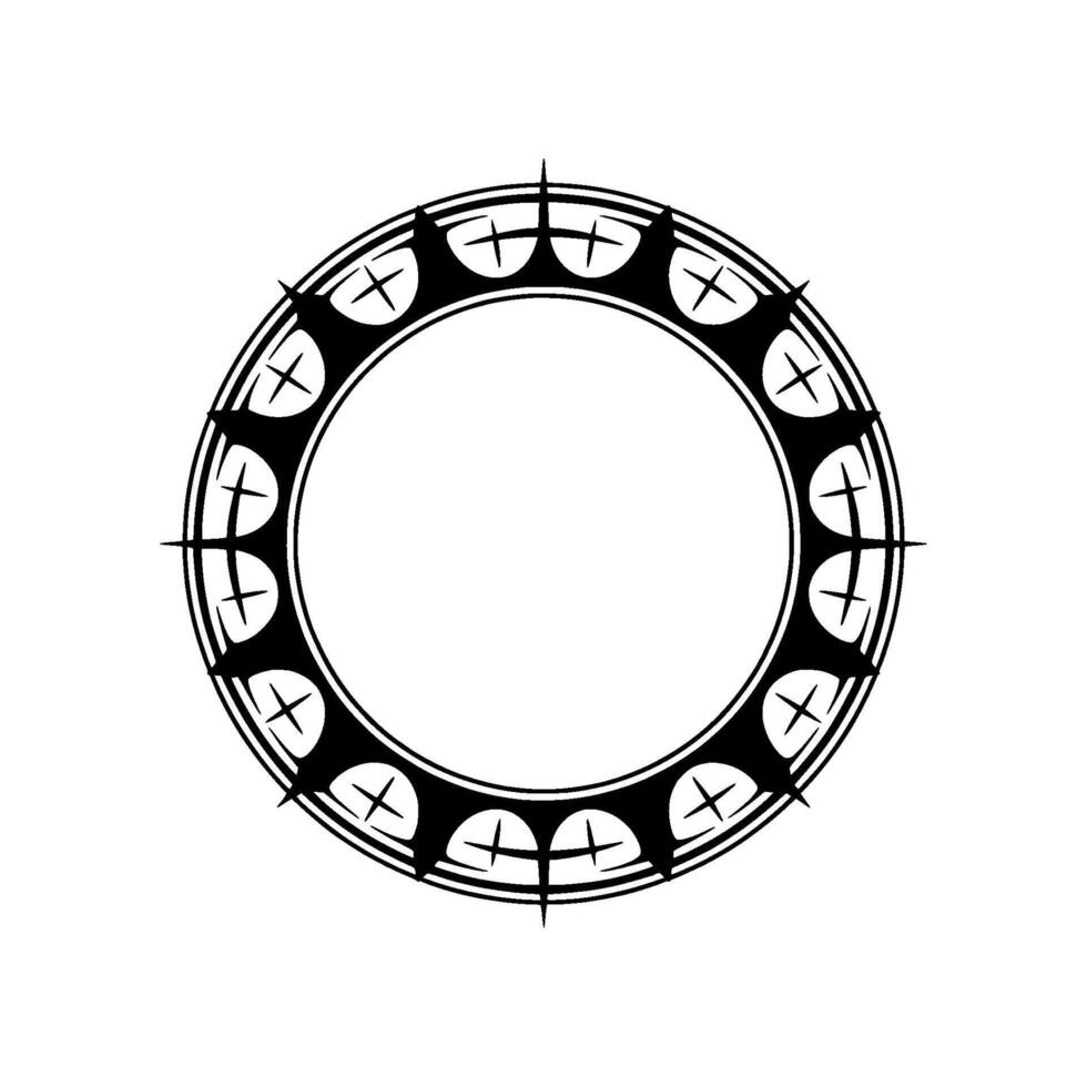 Geometric Tribal Circle, Minimalist. vector