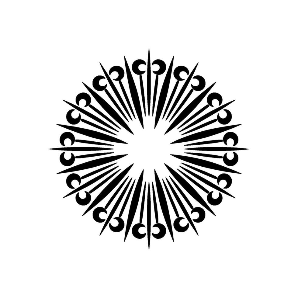 Geometric Radial Burst, Minimalist vector