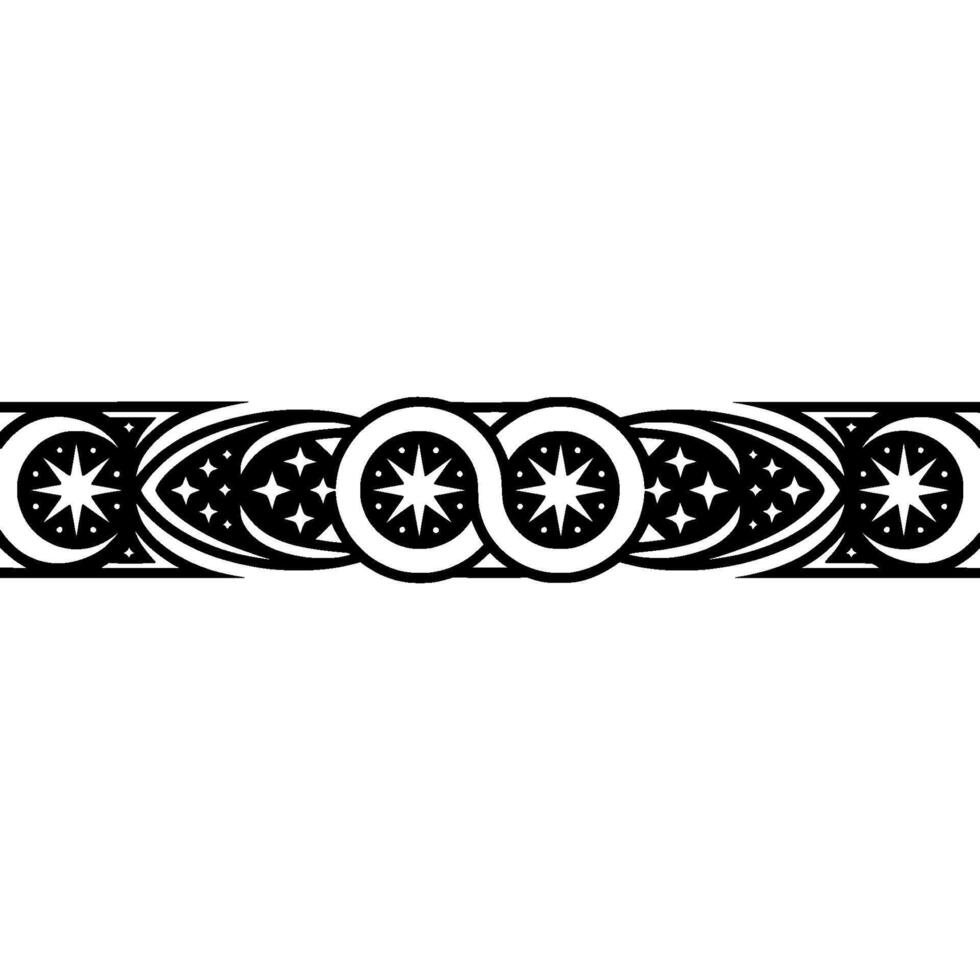 Geometric Starburst Border, Tribal , Minimalist Pattern vector