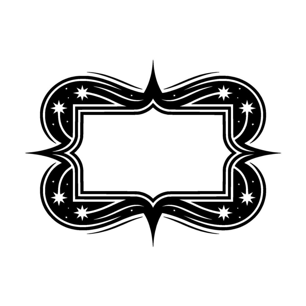 Stylized Starburst Frame, Vintage Element vector