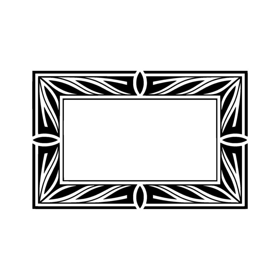 Art Deco Frame, Geometric Ornamentation, Elegant Border, Symmetry vector