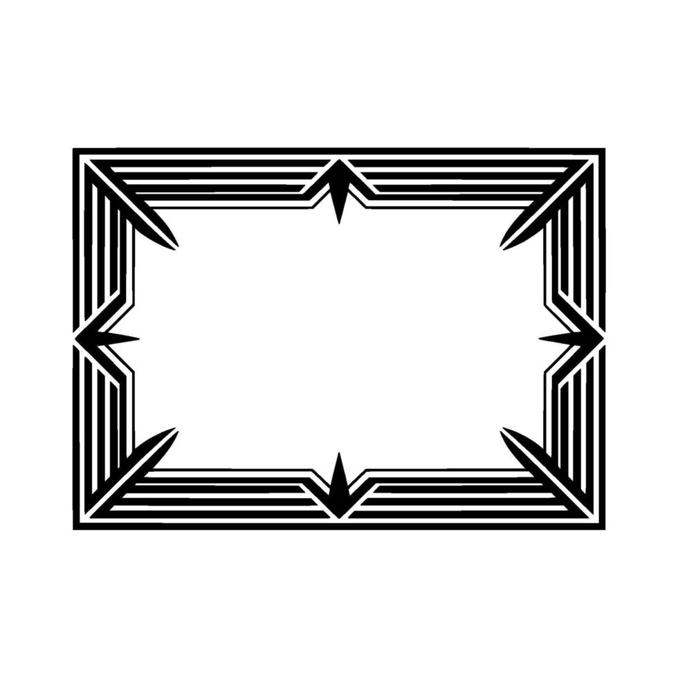 Geometric Deco Frame,Minimalist , Elegant Border, alternate version 20 vector
