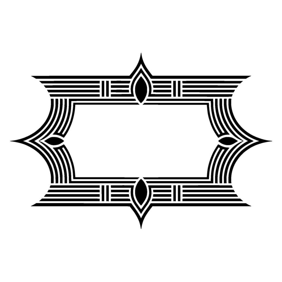 Art Deco Frame, Geometric Ornamentation, Elegant Border, Lines vector