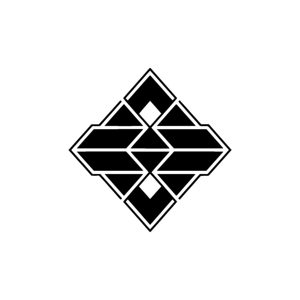 Geometric Diamond Emblem, Modern Abstract, Minimalist vector