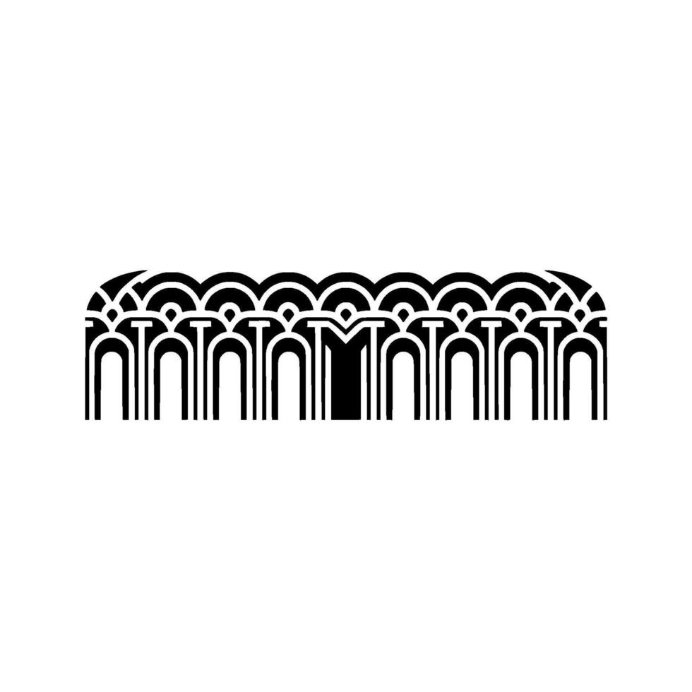 Art Deco Geometric Border,Streamlined Elegance, Pattern vector