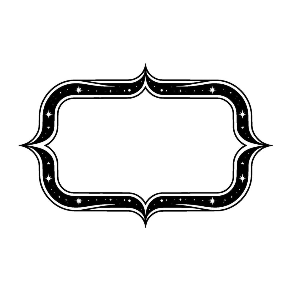 Celestial Frame Elegant Starburst Border vector