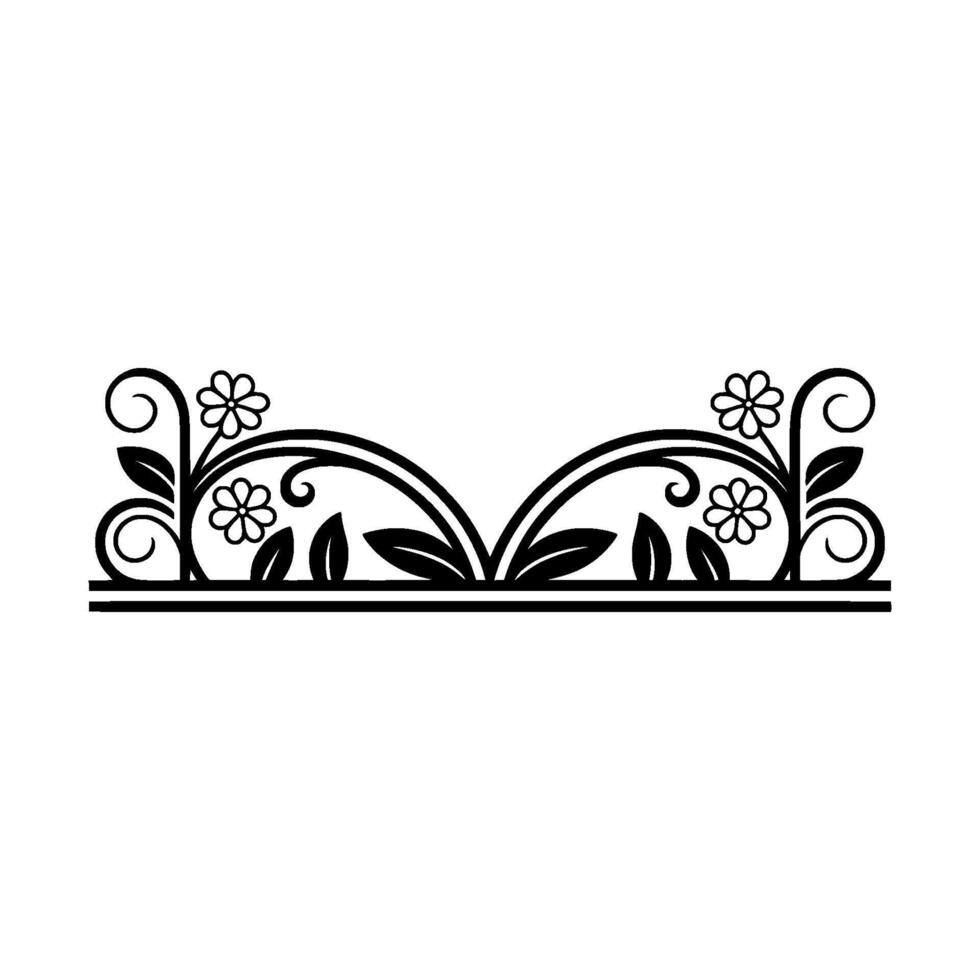 Elegant Floral Border, Vintage , Decorative Element, Designelement vector