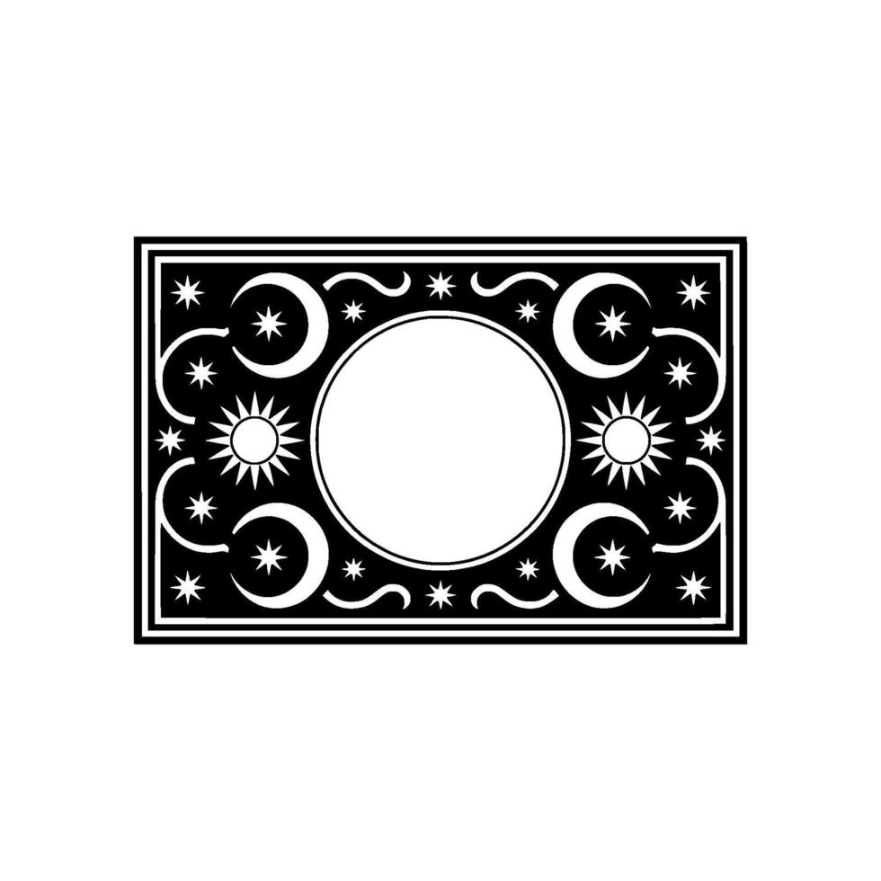 Celestial Border, Vintage Astronomy, Symbolic vector
