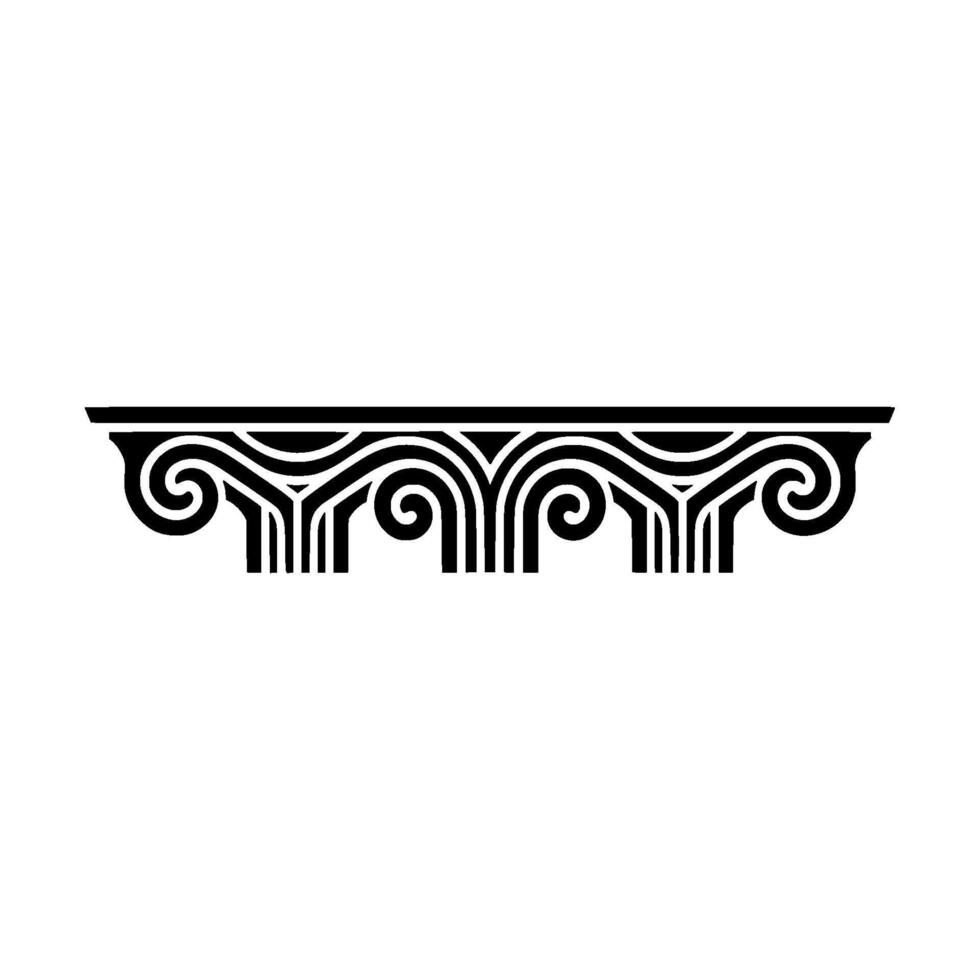 Elegant Classical Border, Detailed Ornamentation, Greek vector