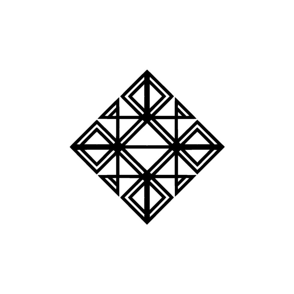 Geometric Diamond Emblem, Minimalist , Modern vector
