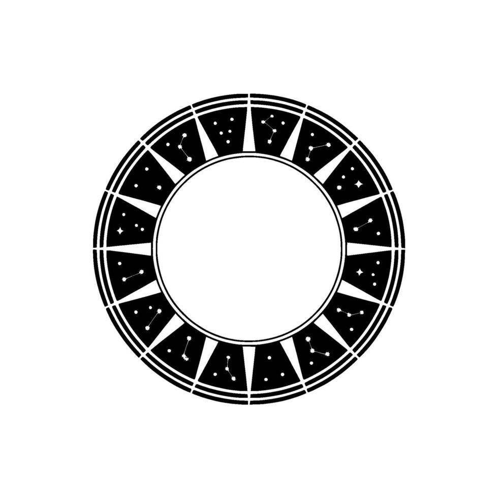 Celestial Wheel Zodiac Constellation Illustration vector