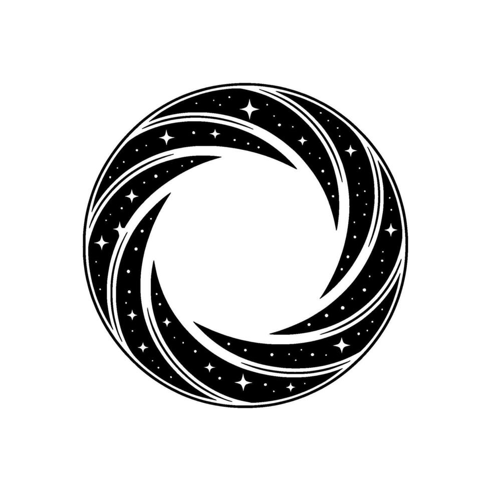 Celestial Spiral A Starry Vortex Emblem vector