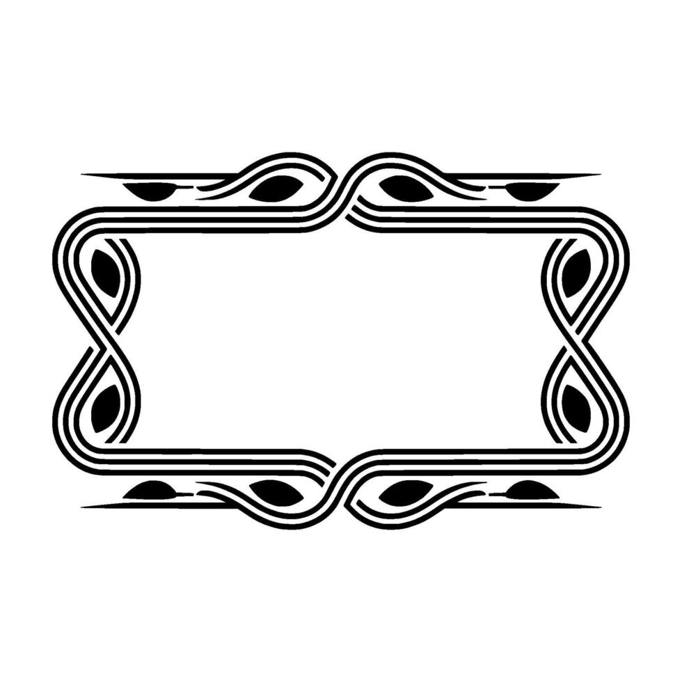 Art Deco Frame,Elegant Border, Vintage , Minimalist Ornamentation, Line art vector