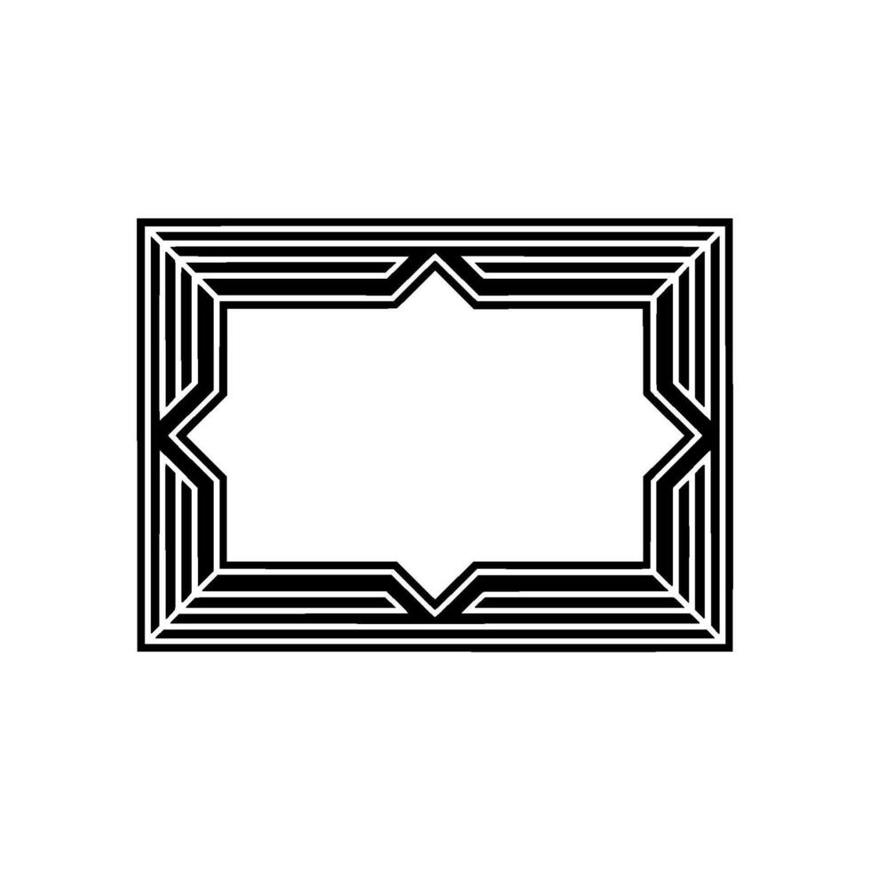 Geometric Deco Frame,Minimalist, Clean vector