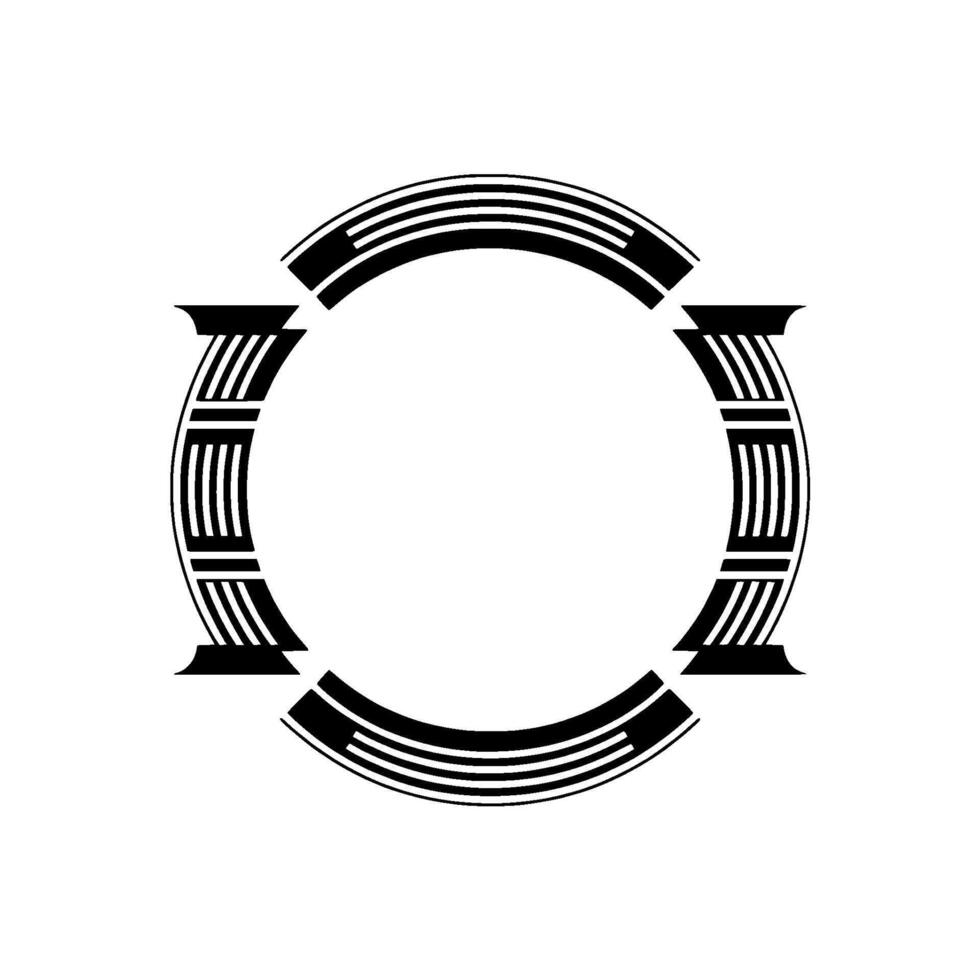 Geometric Circle Emblem, Minimalist , Modern - Pattern vector