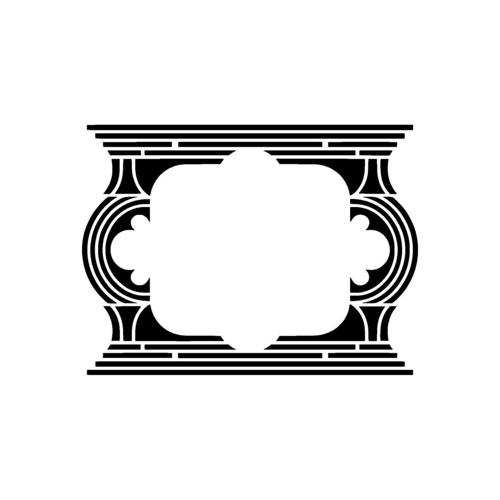 Geometric Deco Frame, Minimalist , Elegant Outline, Decorative vector