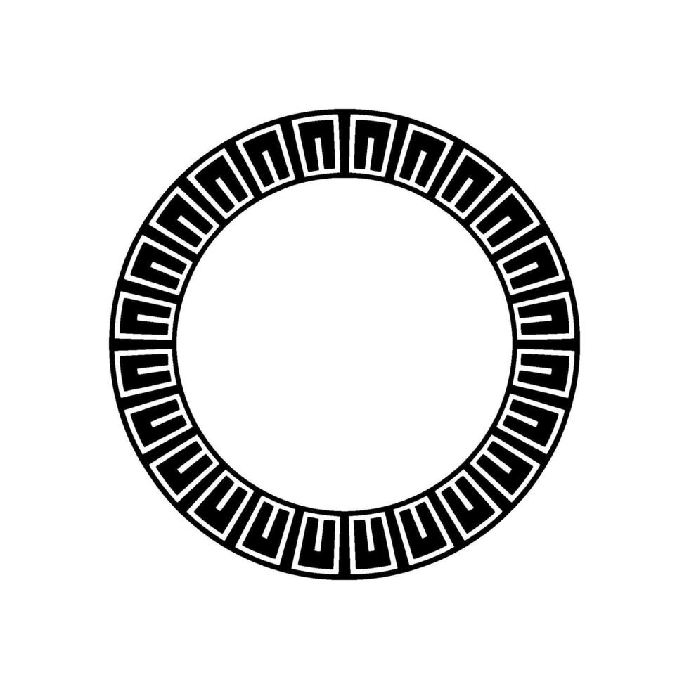 Geometric Circle Frame,Minimalist , Circular Motif - Retro vector