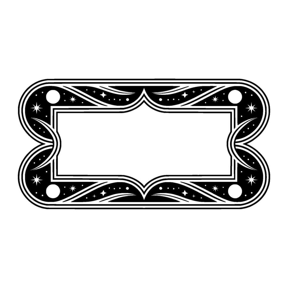 Art Deco Starburst Frame, Elegant vector
