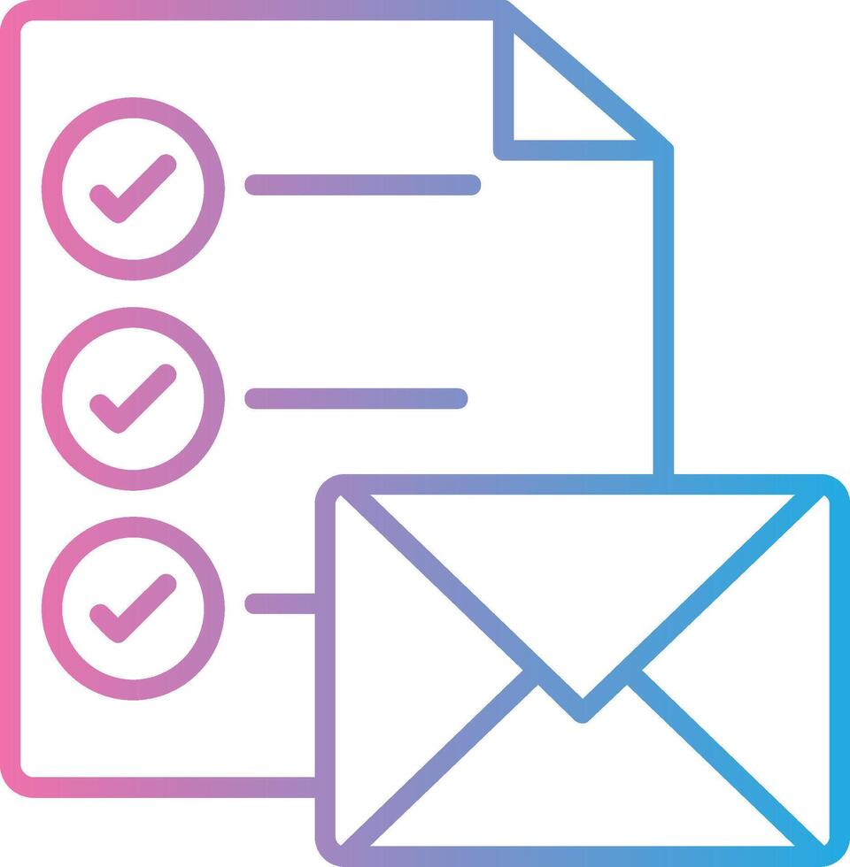 Email checklist icon vector