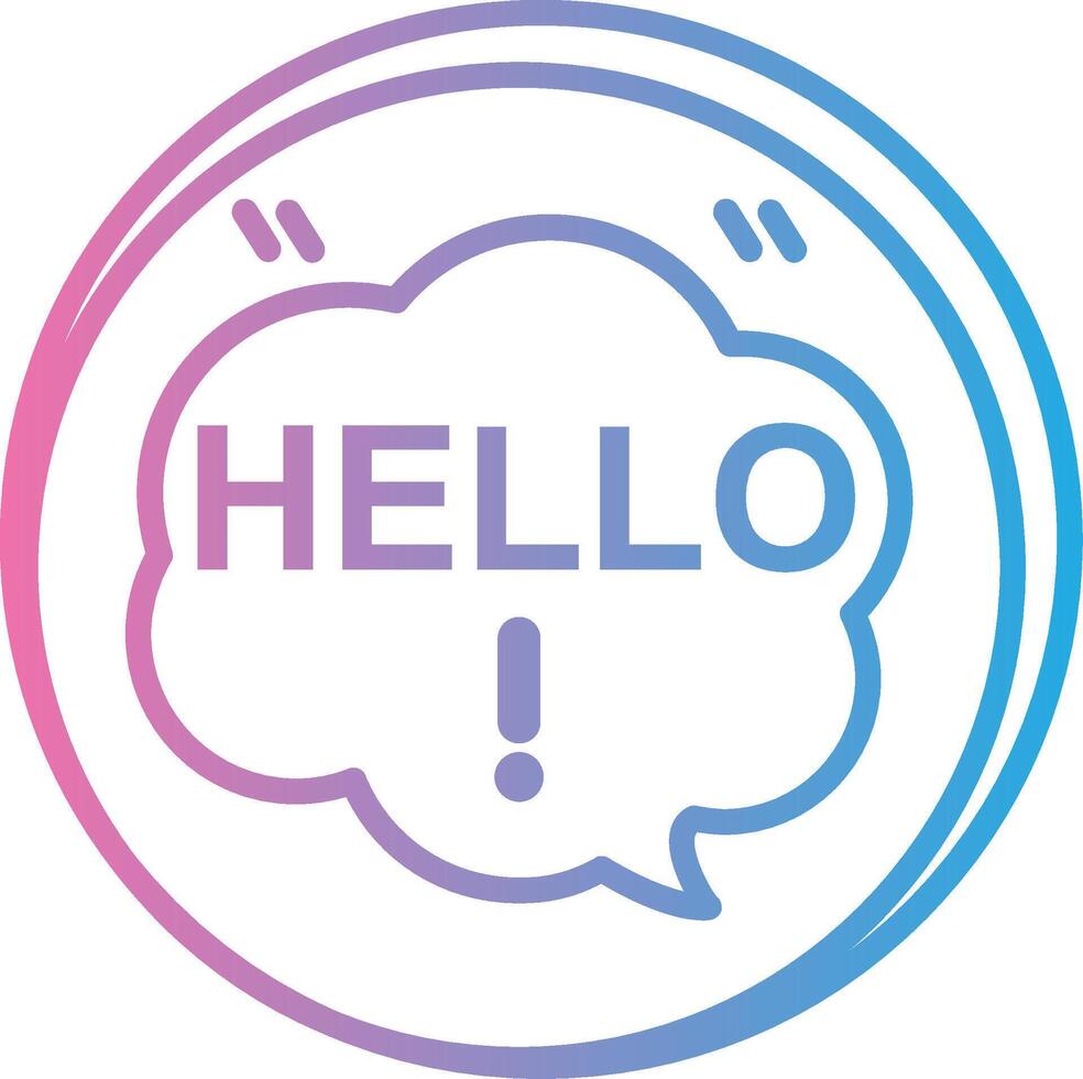 Hello speech bubble icon vector