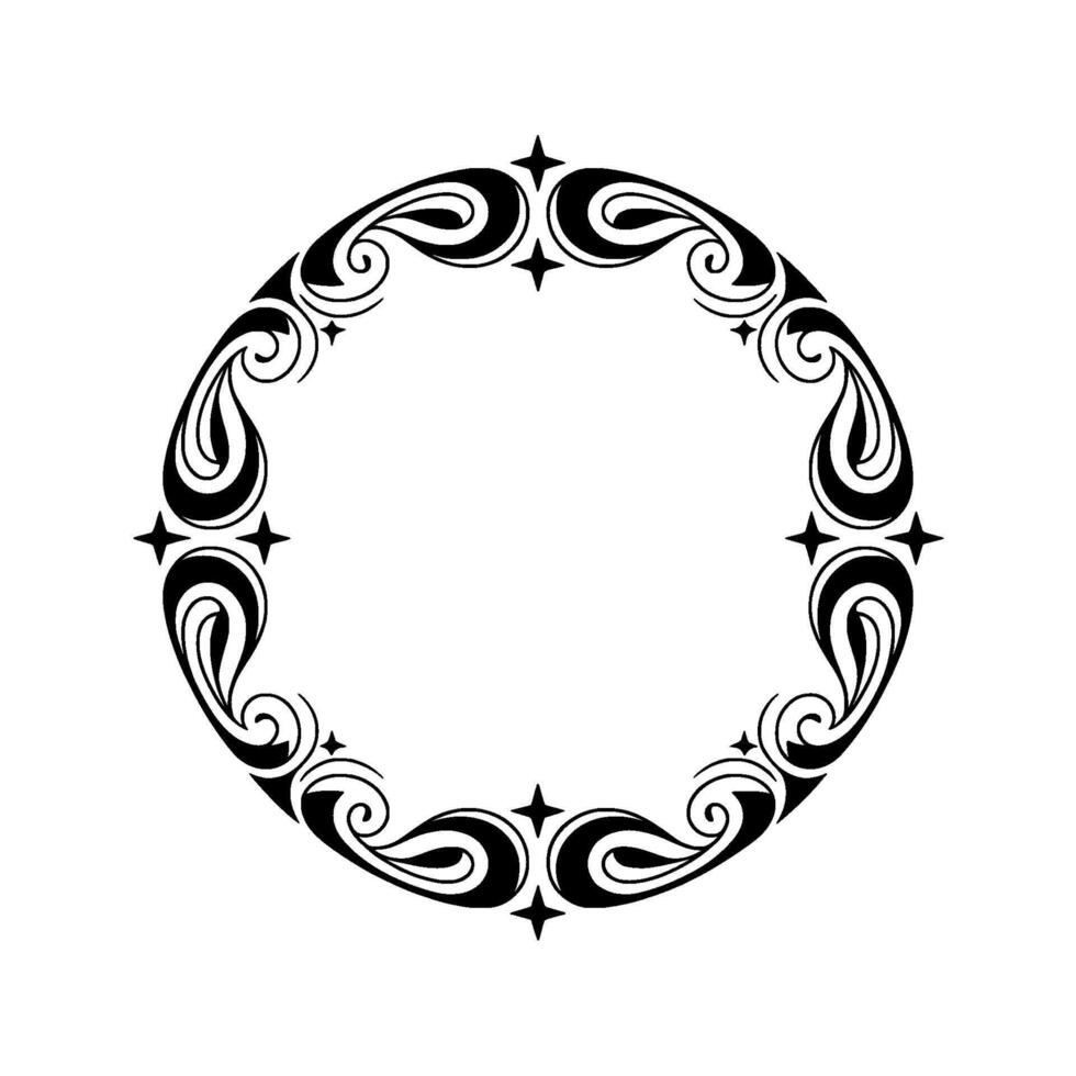 Intricate Ornamental Circle, Vintage , Elegant Border vector