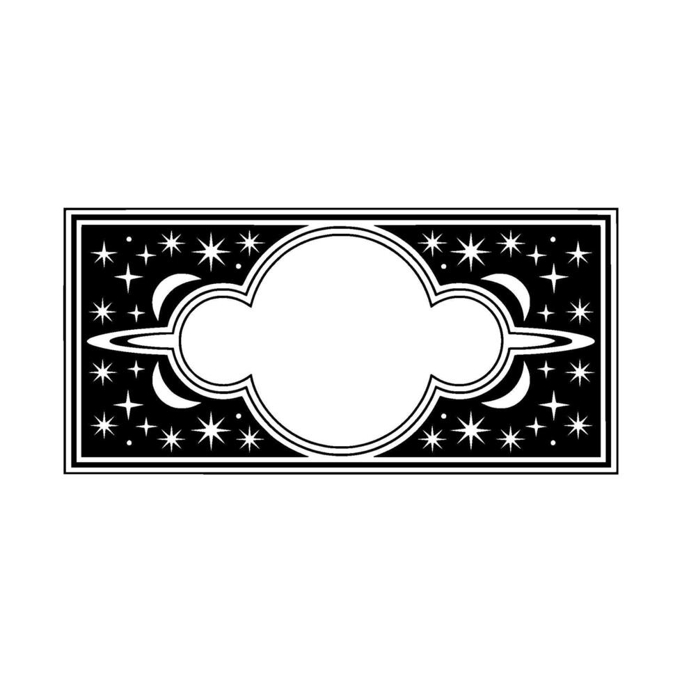 Celestial Frame, Vintage Starburst vector