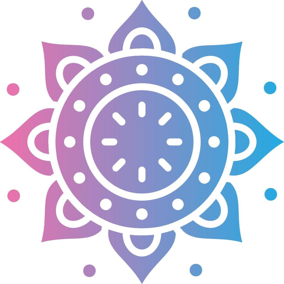 Mandala Simplified Icon Fragment vector