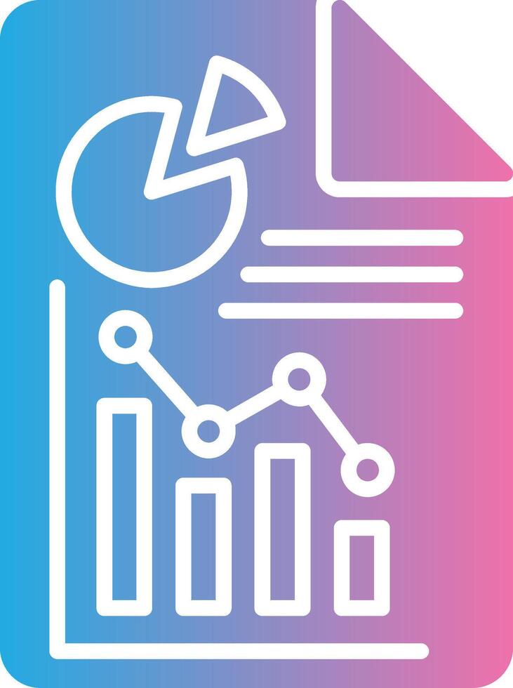 A colorful icon with a graph and a pie chart vector