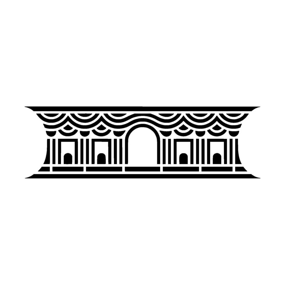 Geometric Temple Emblem, Minimalist, Architecture vector