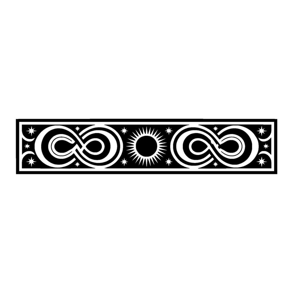 Celestial Infinity Border Geometric vector