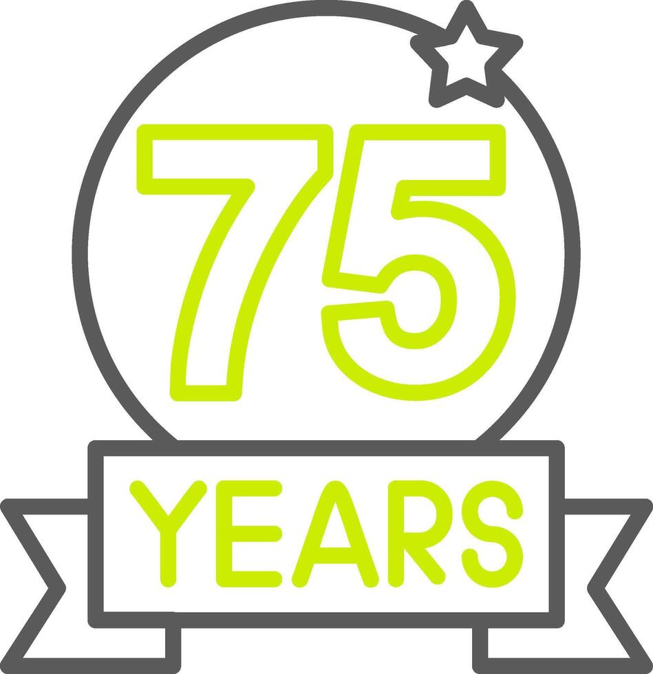 75th anniversary logo illustration vector